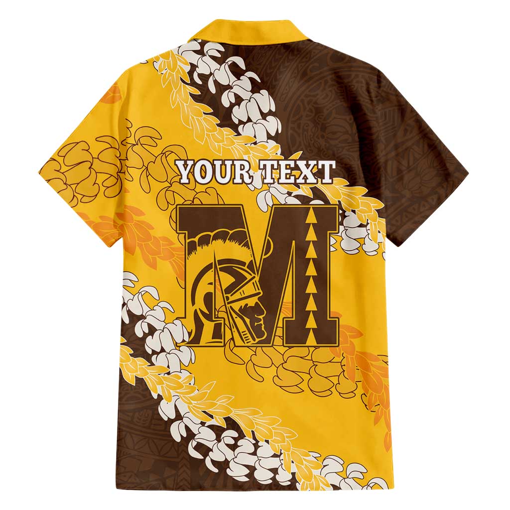 Personalized Mililani Hawaii High School Family Matching Off Shoulder Short Dress and Hawaiian Shirt Puakenikeni Lei Hawaiian Pattern LT14 - Polynesian Pride