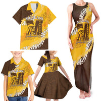 Personalized Mililani Hawaii High School Family Matching Tank Maxi Dress and Hawaiian Shirt Puakenikeni Lei Hawaiian Pattern LT14 - Polynesian Pride
