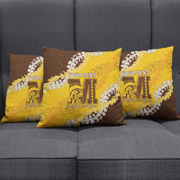Personalized Mililani Hawaii High School Pillow Cover Puakenikeni Lei Hawaiian Pattern LT14 - Polynesian Pride