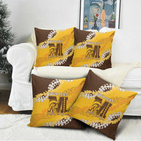 Personalized Mililani Hawaii High School Pillow Cover Puakenikeni Lei Hawaiian Pattern LT14 - Polynesian Pride