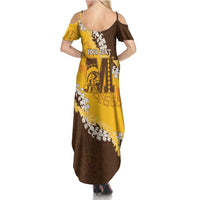 Personalized Mililani Hawaii High School Summer Maxi Dress Puakenikeni Lei Hawaiian Pattern LT14 - Polynesian Pride