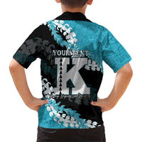 Personalized Kapolei Hawaii High School Family Matching Short Sleeve Bodycon Dress and Hawaiian Shirt Puakenikeni Lei Hawaiian Pattern LT14 - Polynesian Pride