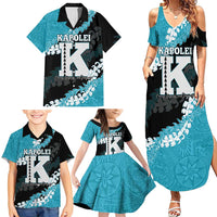 Personalized Kapolei Hawaii High School Family Matching Summer Maxi Dress and Hawaiian Shirt Puakenikeni Lei Hawaiian Pattern LT14 - Polynesian Pride