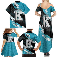 Personalized Kapolei Hawaii High School Family Matching Summer Maxi Dress and Hawaiian Shirt Puakenikeni Lei Hawaiian Pattern LT14 - Polynesian Pride