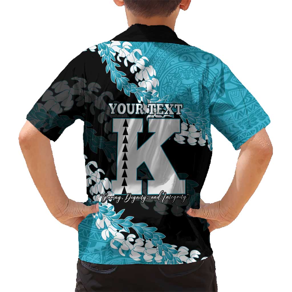 Personalized Kapolei Hawaii High School Family Matching Tank Maxi Dress and Hawaiian Shirt Puakenikeni Lei Hawaiian Pattern LT14 - Polynesian Pride