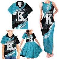 Personalized Kapolei Hawaii High School Family Matching Tank Maxi Dress and Hawaiian Shirt Puakenikeni Lei Hawaiian Pattern LT14 - Polynesian Pride