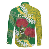 Personalized Leilehua Hawaii High School Family Matching Long Sleeve Bodycon Dress and Hawaiian Shirt Puakenikeni Lei Hawaiian Pattern LT14 - Polynesian Pride