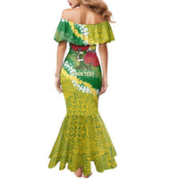 Personalized Leilehua Hawaii High School Family Matching Mermaid Dress and Hawaiian Shirt Puakenikeni Lei Hawaiian Pattern LT14 - Polynesian Pride
