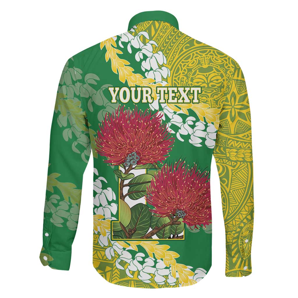 Personalized Leilehua Hawaii High School Family Matching Off Shoulder Maxi Dress and Hawaiian Shirt Puakenikeni Lei Hawaiian Pattern LT14 - Polynesian Pride