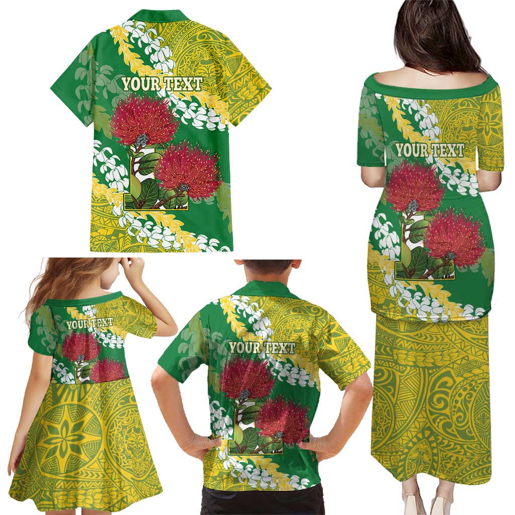 Personalized Leilehua Hawaii High School Family Matching Puletasi and Hawaiian Shirt Puakenikeni Lei Hawaiian Pattern LT14 - Polynesian Pride