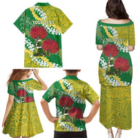 Personalized Leilehua Hawaii High School Family Matching Puletasi and Hawaiian Shirt Puakenikeni Lei Hawaiian Pattern LT14 - Polynesian Pride