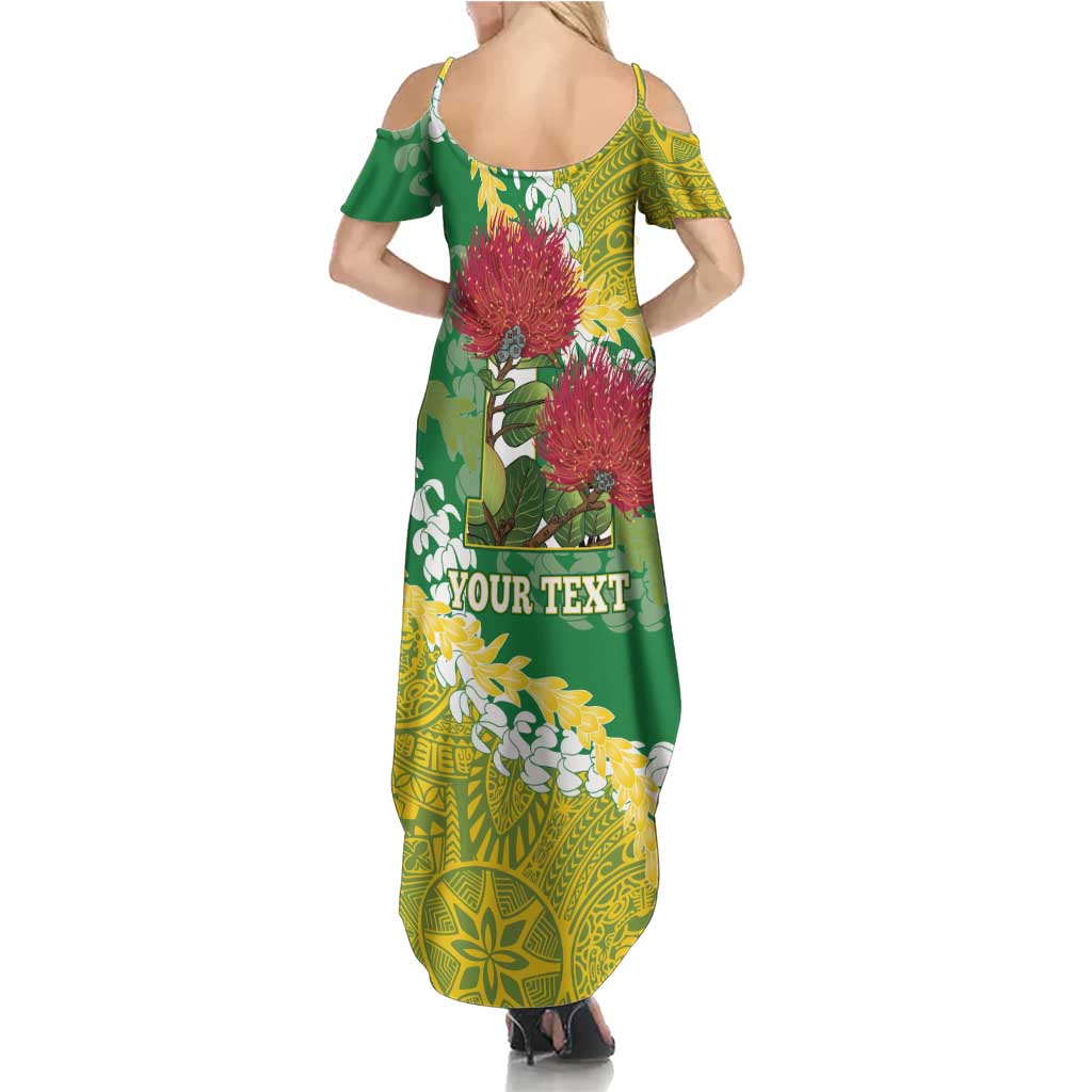 Personalized Leilehua Hawaii High School Family Matching Summer Maxi Dress and Hawaiian Shirt Puakenikeni Lei Hawaiian Pattern LT14 - Polynesian Pride