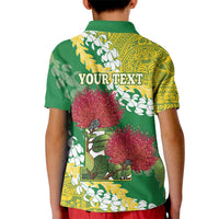 Personalized Leilehua Hawaii High School Kid Polo Shirt Puakenikeni Lei Hawaiian Pattern LT14 - Polynesian Pride