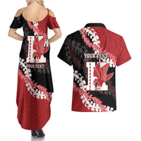 Personalized Kalani Hawaii High School Couples Matching Summer Maxi Dress and Hawaiian Shirt Puakenikeni Lei Hawaiian Pattern LT14 - Polynesian Pride