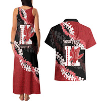 Personalized Kalani Hawaii High School Couples Matching Tank Maxi Dress and Hawaiian Shirt Puakenikeni Lei Hawaiian Pattern LT14 - Polynesian Pride