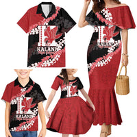Personalized Kalani Hawaii High School Family Matching Mermaid Dress and Hawaiian Shirt Puakenikeni Lei Hawaiian Pattern LT14 - Polynesian Pride