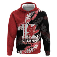 Personalized Kalani Hawaii High School Hoodie Puakenikeni Lei Hawaiian Pattern LT14 Pullover Hoodie Red - Polynesian Pride