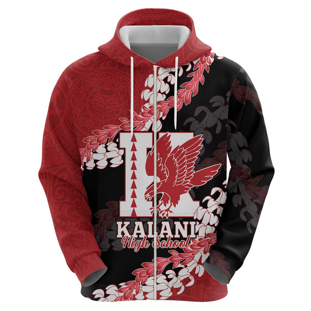 Personalized Kalani Hawaii High School Hoodie Puakenikeni Lei Hawaiian Pattern LT14 - Polynesian Pride
