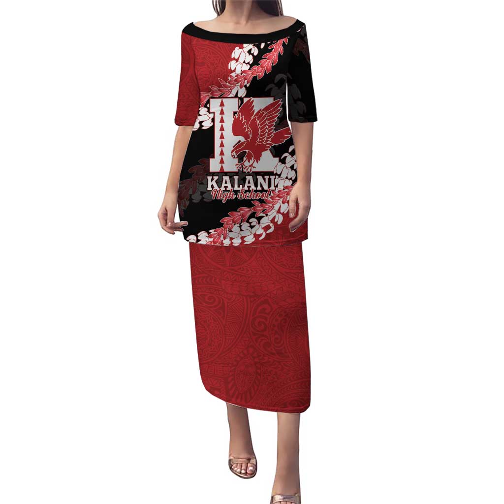 Personalized Kalani Hawaii High School Puletasi Puakenikeni Lei Hawaiian Pattern - Polynesian Pride