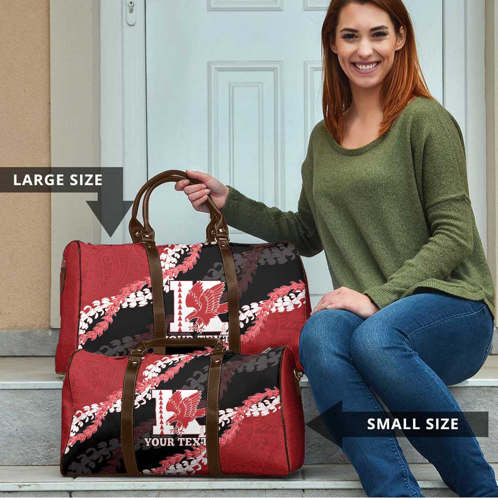 Personalized Kalani Hawaii High School Travel Bag Puakenikeni Lei Hawaiian Pattern - Polynesian Pride