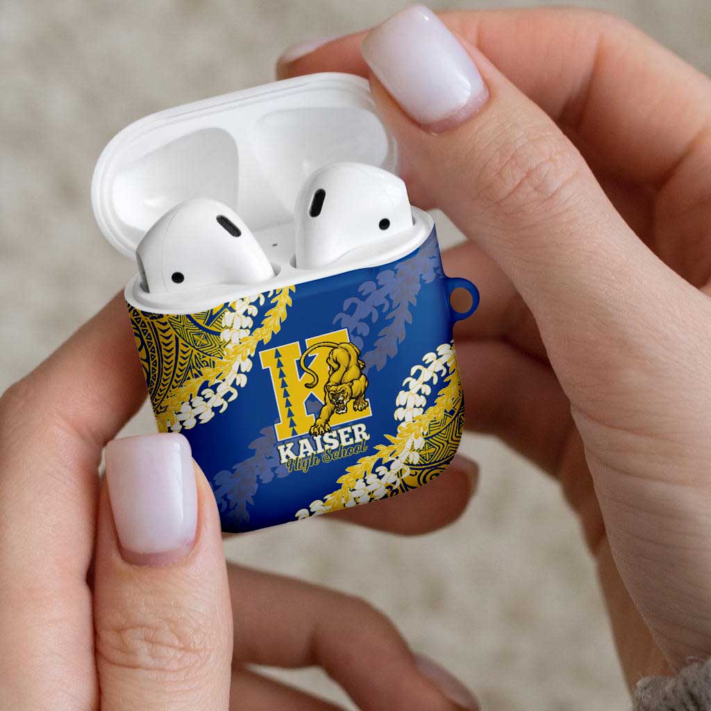 Kaiser Hawaii High School AirPods Case Puakenikeni Lei Hawaiian Pattern - Polynesian Pride