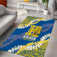 Kaiser Hawaii High School Area Rug Puakenikeni Lei Hawaiian Pattern LT14 - Polynesian Pride