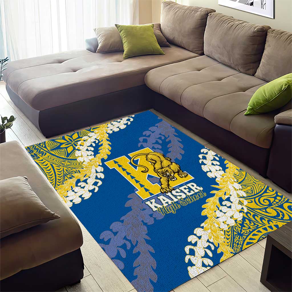Kaiser Hawaii High School Area Rug Puakenikeni Lei Hawaiian Pattern LT14 - Polynesian Pride