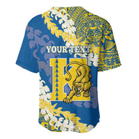 Personalized Kaiser Hawaii High School Baseball Jersey Puakenikeni Lei Hawaiian Pattern - Polynesian Pride