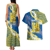 Personalized Kaiser Hawaii High School Couples Matching Tank Maxi Dress and Hawaiian Shirt Puakenikeni Lei Hawaiian Pattern LT14 - Polynesian Pride