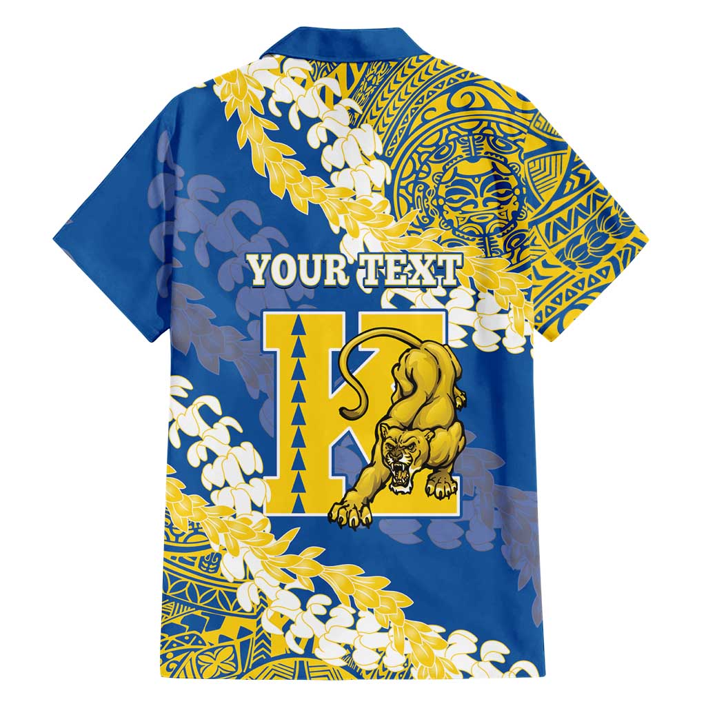 Personalized Kaiser Hawaii High School Family Matching Long Sleeve Bodycon Dress and Hawaiian Shirt Puakenikeni Lei Hawaiian Pattern LT14 - Polynesian Pride