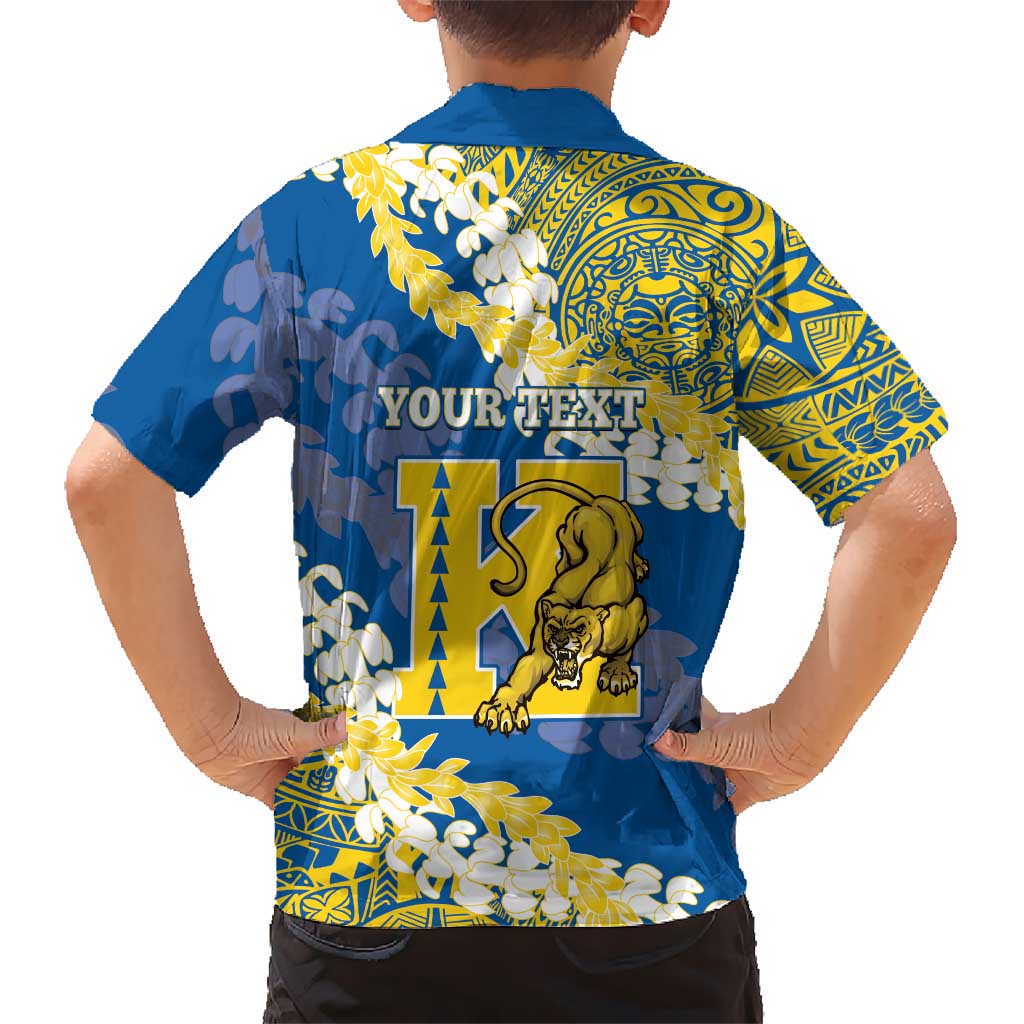 Personalized Kaiser Hawaii High School Family Matching Mermaid Dress and Hawaiian Shirt Puakenikeni Lei Hawaiian Pattern LT14 - Polynesian Pride