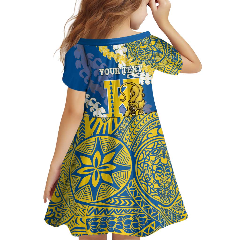 Personalized Kaiser Hawaii High School Family Matching Off The Shoulder Long Sleeve Dress and Hawaiian Shirt Puakenikeni Lei Hawaiian Pattern LT14 - Polynesian Pride