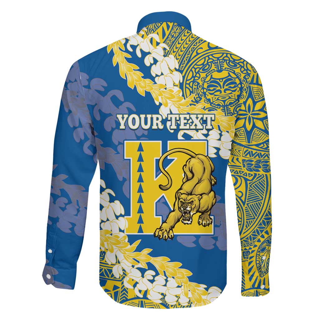Personalized Kaiser Hawaii High School Family Matching Off Shoulder Maxi Dress and Hawaiian Shirt Puakenikeni Lei Hawaiian Pattern LT14 - Polynesian Pride