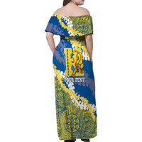 Personalized Kaiser Hawaii High School Family Matching Off Shoulder Maxi Dress and Hawaiian Shirt Puakenikeni Lei Hawaiian Pattern LT14 - Polynesian Pride