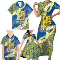 Personalized Kaiser Hawaii High School Family Matching Short Sleeve Bodycon Dress and Hawaiian Shirt Puakenikeni Lei Hawaiian Pattern LT14 - Polynesian Pride