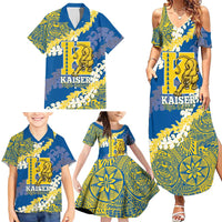 Personalized Kaiser Hawaii High School Family Matching Summer Maxi Dress and Hawaiian Shirt Puakenikeni Lei Hawaiian Pattern LT14 - Polynesian Pride