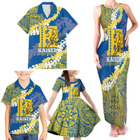 Personalized Kaiser Hawaii High School Family Matching Tank Maxi Dress and Hawaiian Shirt Puakenikeni Lei Hawaiian Pattern LT14 - Polynesian Pride