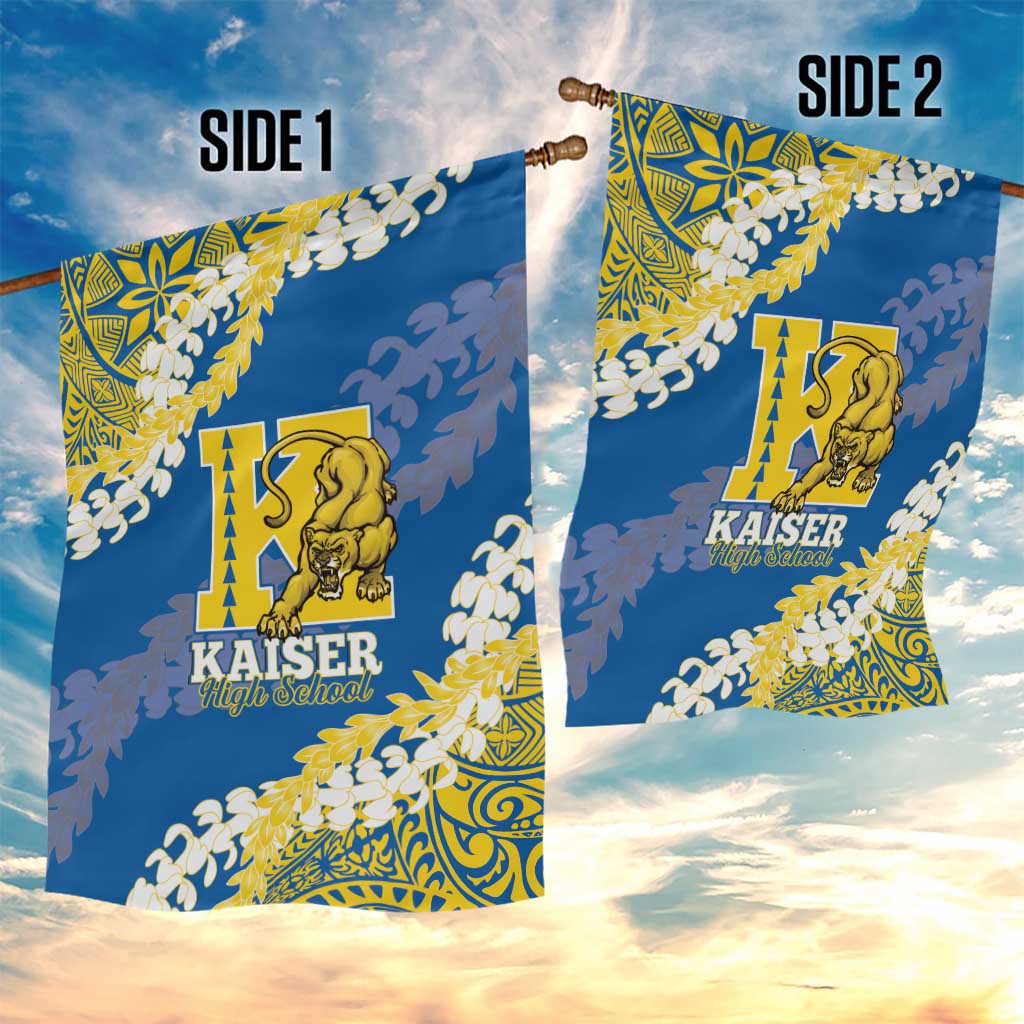 Kaiser Hawaii High School Garden Flag Puakenikeni Lei Hawaiian Pattern LT14 - Polynesian Pride