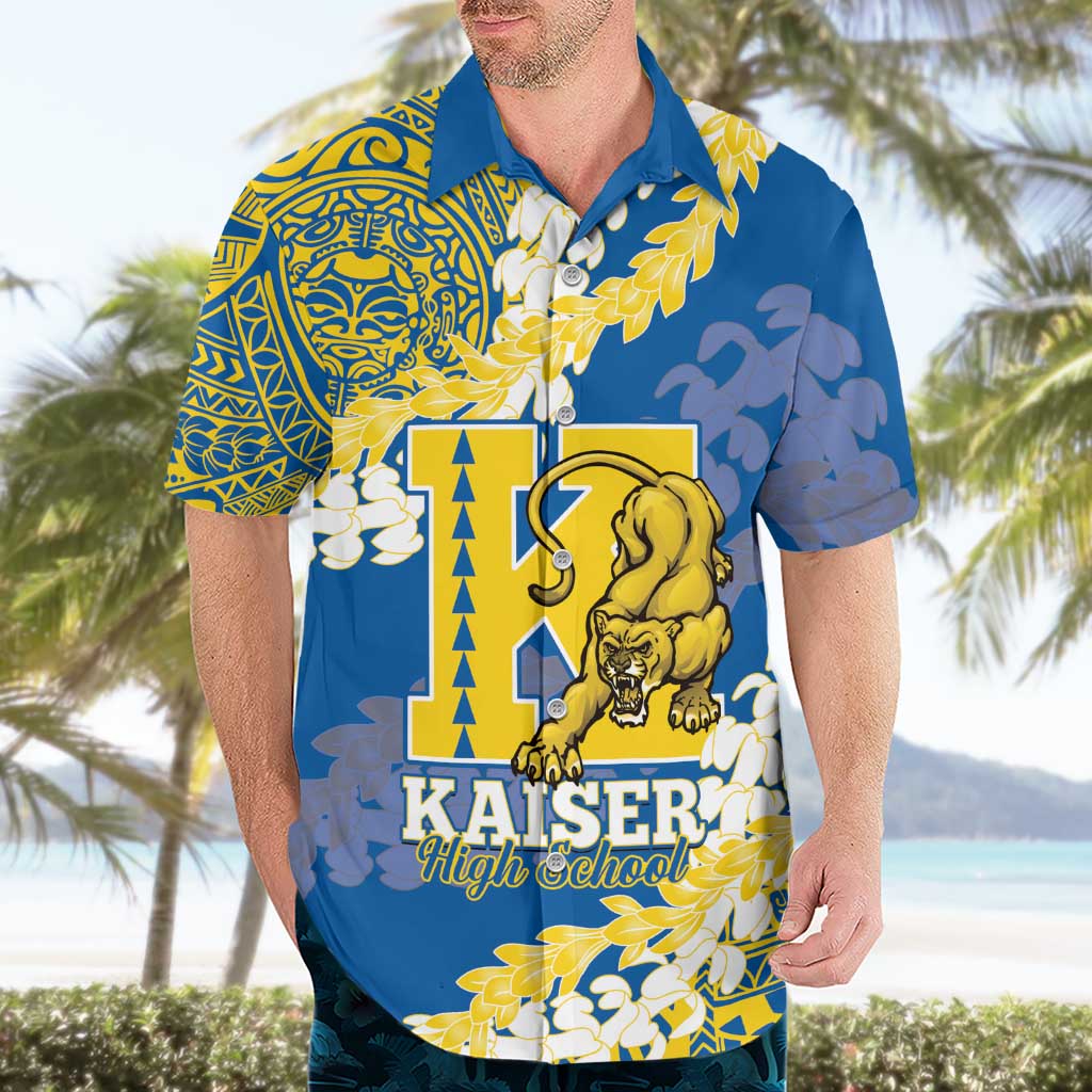 Personalized Kaiser Hawaii High School Hawaiian Shirt Puakenikeni Lei Hawaiian Pattern - Polynesian Pride