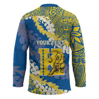Personalized Kaiser Hawaii High School Hockey Jersey Puakenikeni Lei Hawaiian Pattern - Polynesian Pride