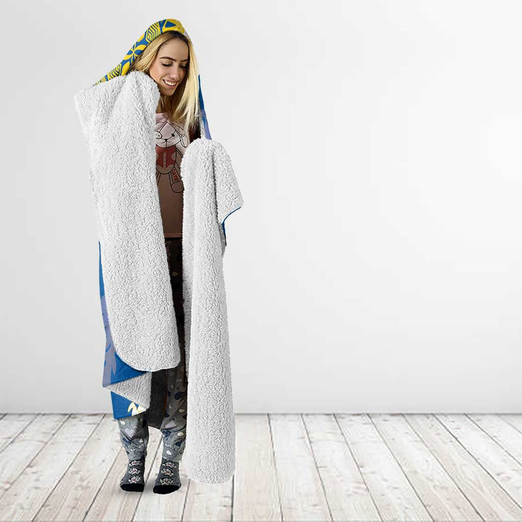 Kaiser Hawaii High School Hooded Blanket Puakenikeni Lei Hawaiian Pattern - Polynesian Pride