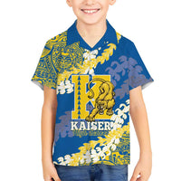 Personalized Kaiser Hawaii High School Kid Hawaiian Shirt Puakenikeni Lei Hawaiian Pattern - Polynesian Pride