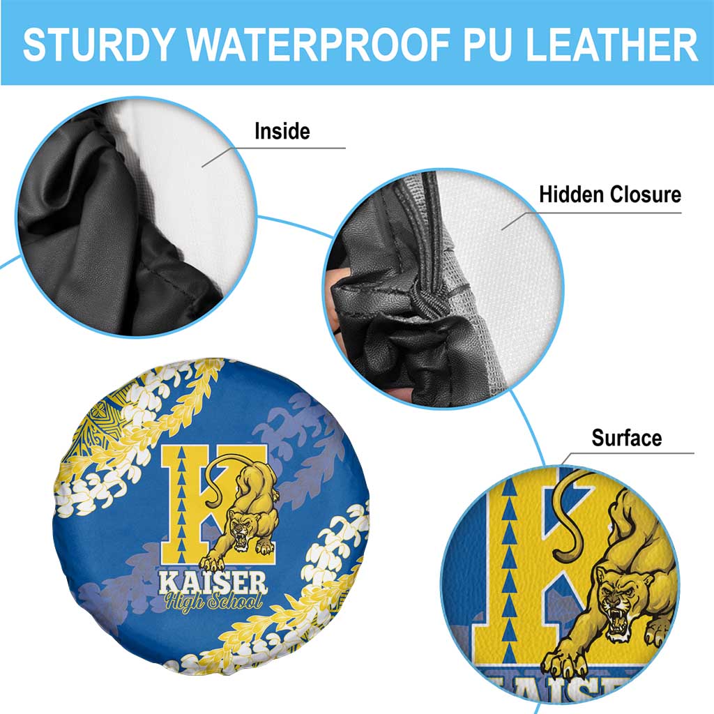 Kaiser Hawaii High School Spare Tire Cover Puakenikeni Lei Hawaiian Pattern - Polynesian Pride