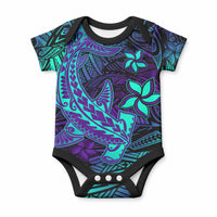 Personalised Purple Paradise Hawaiian Tribal Hammerhead Shark Baby Onesie