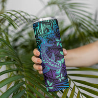 Purple Paradise Hawaiian Tribal Hammerhead Shark Skinny Tumbler LT14 - Polynesian Pride