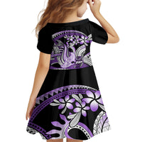 Purple Polynesian Family Matching Long Sleeve Bodycon Dress and Hawaiian Shirt Hammerhead Shark Tattoo Royal Plumeria Gradient Vibes LT14 - Polynesian Pride