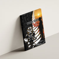Custom New Zealand Silver Fern Rugby ANZAC Day Canvas Wall Art 2024 All Black Tiki Mascot LT14 - Polynesian Pride