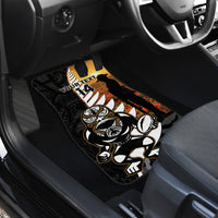 Custom New Zealand Silver Fern Rugby ANZAC Day Car Mats 2024 All Black Tiki Mascot LT14 - Polynesian Pride