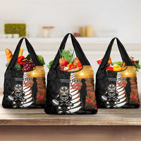 Custom New Zealand Silver Fern Rugby ANZAC Day Grocery Bag 2024 All Black Tiki Mascot LT14 3-pack One Size Black - Polynesian Pride