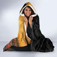 Custom New Zealand Silver Fern Rugby ANZAC Day Hooded Blanket 2024 All Black Tiki Mascot LT14 - Polynesian Pride